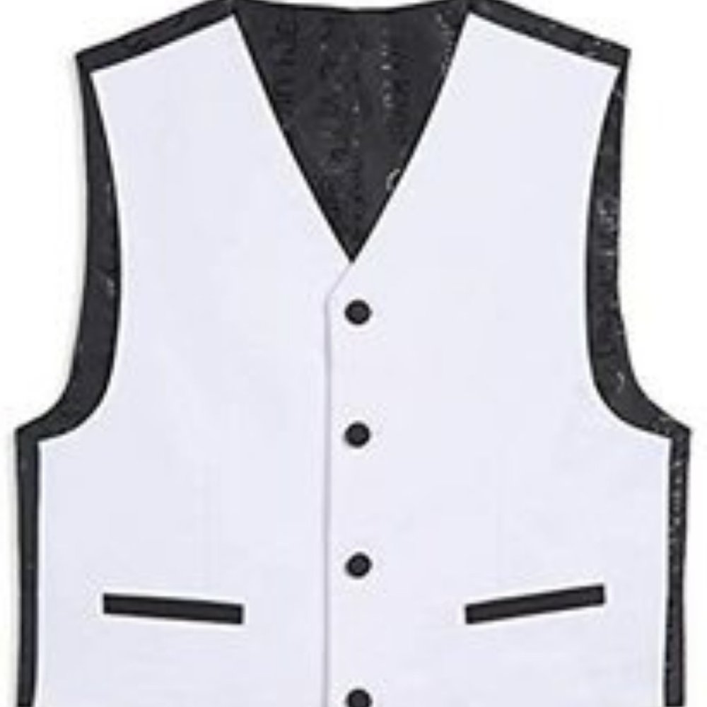 Calvin Klein's White Sateen Vest - Size: M